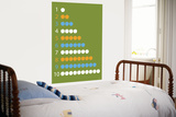 Green Counting Apples Print by  Avalisa