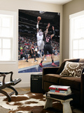 Portland Trail Blazers v New Jersey Nets: Johan Petro and LaMarcus Aldridge Art by David Dow