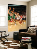Boston Celtics v Toronto Raptors: Leandro Barbosa and Semih Erden Poster by Ron Turenne