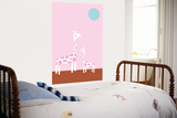 Pink Giraffe Prints by  Avalisa