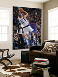 Detroit Pistons v Dallas Mavericks: Dirk Nowitzki and Jason Maxiell Prints by Glenn James
