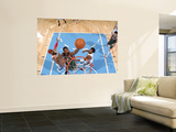 Milwaukee Bucks v Denver Nuggets: Larry Sanders, Carmelo Anthony and Nene Art by Garrett Ellwood