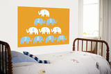Orange Counting Elephants Posters by  Avalisa