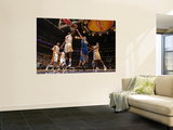 Golden State Warriors v Los Angeles Lakers: Lamar Odom and Vladimir Radmanovic Prints by Noah Graham