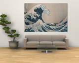 Die große Welle von Kanagawa, aus der Serie "36 Ansichten des Berges Fuji" ("Fugaku sanjuokkei") Poster von Katsushika Hokusai