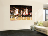 Indiana Pacers v Miami Heat: LeBron James, James Jones, Eddie House, Dwyane Wade and Chris Bosh Kunstdrucke von Issac Baldizon
