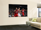 New Jersey Nets v Atlanta Hawks: Brook Lopez and Zaza Pachulia Prints by Scott Cunningham