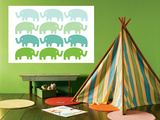 Green Elephant Family Posters by  Avalisa