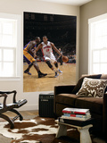 Los Angeles Lakers v Detroit Pistons: Greg Monroe and Derrick Caracter Prints by Allen Einstein