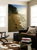 Footprints in Sand, Hanalei, Hawaii, USA Prints by Douglas Peebles