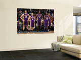 Los Angeles Lakers v Minnesota Timberwolves: Pau Gasol, Steve Blake, Lamar Odom and Kobe Bryant Posters by David Sherman