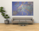 Map of Sixteenth Century Europe, from the Sala Del Mappamondo circa 1574-5 Affiches par Giovanni De' Vecchi