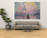 Pink Clouds, Antibes Prints by Paul Signac