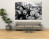 Wide Range of Facial Expressions on Children at Puppet Show the Moment the Dragon is Slain Posters by Alfred Eisenstaedt