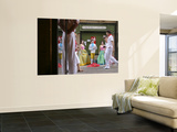 Trio of Painted and Costumed Street Performers Sing Opera on Calle Estafeta Prints by Dominic Bonuccelli
