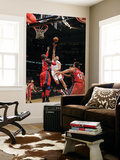 New Jersey Nets v Toronto Raptors: Linas Kleiza and Johan Petro Prints by Ron Turenne