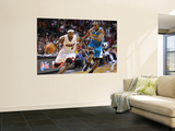 New Orleans Hornets v Miami Heat: LeBron James and Quinxy Pondexter Art by James Riley