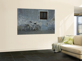 Bicycle Against Chipped Wall Poster by Guylain Doyle