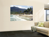 Waves Roll onto Palm Lined Beach Prints by Dan Gair