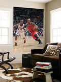 Chicago Bulls v Atlanta Hawks - Game Three, Atlanta, GA - MAY 6: Keith Bogans and Jeff Teague Print by Scott Cunningham
