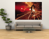 Red Laser Light Focused Through Lens Blasts Pin Point Hole Through Razor in Thousandth of a Second Posters by Fritz Goro