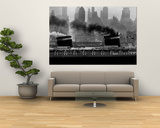 S.S. United States Sailing in New York Harbor Prints by Andreas Feininger