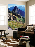 Ruins of Machu Picchu with Huayna Picchu in Background, Seen from Funerary Rock Steps Posters by Anthony Pidgeon