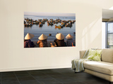 People Watching the Fishing Boats in the Water Prints by Micah Wright