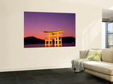 Miyajima Island, Itsukushima Shrine, Torii Gate, Night View, Honshu, Japan Posters by Steve Vidler