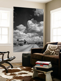 Cumulus Clouds Billowing over Texaco Gas Station along a Stretch of Highway US 66 Kunstdrucke von Andreas Feininger
