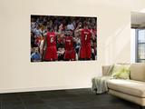 Miami Heat v Milwaukee Bucks, Milwaukee, WI - January 07: LeBron James, Dwyane Wade and Chris Bosh Art by Gary Dineen