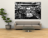 Subway Series: Rapt Audience in Bar Watching World Series Game from New York on TV Print by Francis Miller