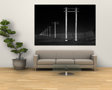 Row of Telephone Poles Along Bonneville Salt Flats Posters by Fritz Goro