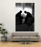 Jack Kennedy Conferring with His Brother and Campaign Organizer Bobby Kennedy in Hotel Suite Posters by Hank Walker