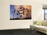 Geese in Flight Sculpture on the Enchanted Highway Print by Richard Cummins