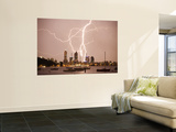 Lightning Storm over Perth Skyline from Matilda Bay Prints by Orien Harvey