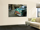Vintage 1950's Car Parked on Street in Vedado District Prints by Christian Aslund