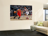 Chicago Bulls v Atlanta Hawks - Game Four, Atlanta, GA - MAY 08: Jeff Teague and Derrick Rose Prints by Kevin Cox