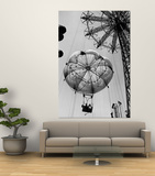 Couple Taking a Ride on the 300 Ft. Parachute Jump at Coney Island Amusement Park Prints by Marie Hansen