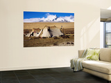 Drokpa (Nomad) Tents in Front of Mt Shishapangma on Road from Saga to Nyalam Prints by Bradley Mayhew