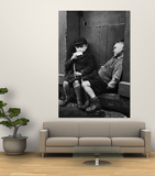 Two Boys Sitting on Doorstep Prints by Nat Farbman
