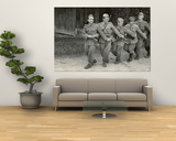 Yugoslavian Infantrymen and Office Singing "Tito, Tito, Little Flower, Beloved by All the Youth." Prints by John Phillips