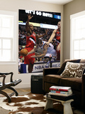 Portland Trail Blazers v Dallas Mavericks: Jose Juan Barea and Joel Przybilla Plakater af Ronald Martinez