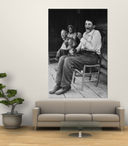 Former Confederate Soldier John Salling in Chair on Front Porch with friends in Scott County Prints by Allan Grant