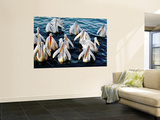 Pelicans on Lake Tana at Mango/Pelican Lake Prints by Tony Wheeler