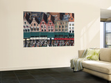 Bird's Eye View over Townhouses on Markt from Belfry (Belfort) Print by Krzysztof Dydynski