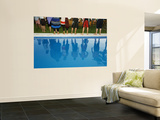 Reflections in the Pool, at Poolside New Year Celebration. Art by Christian Aslund