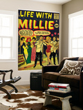 Marvel Comics Retro: Life with Millie Comic Book Cover 13, Bathing Suit, Beach Club Dance (aged) Posters