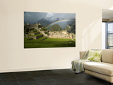 Rainbow over Incan Ruins of Machu Picchu Art by Emily Riddell