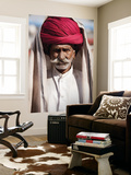 Portrait of Rajasthani Man with Red Turban Art by April Maciborka